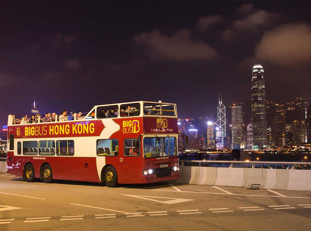 香港大巴士夜遊