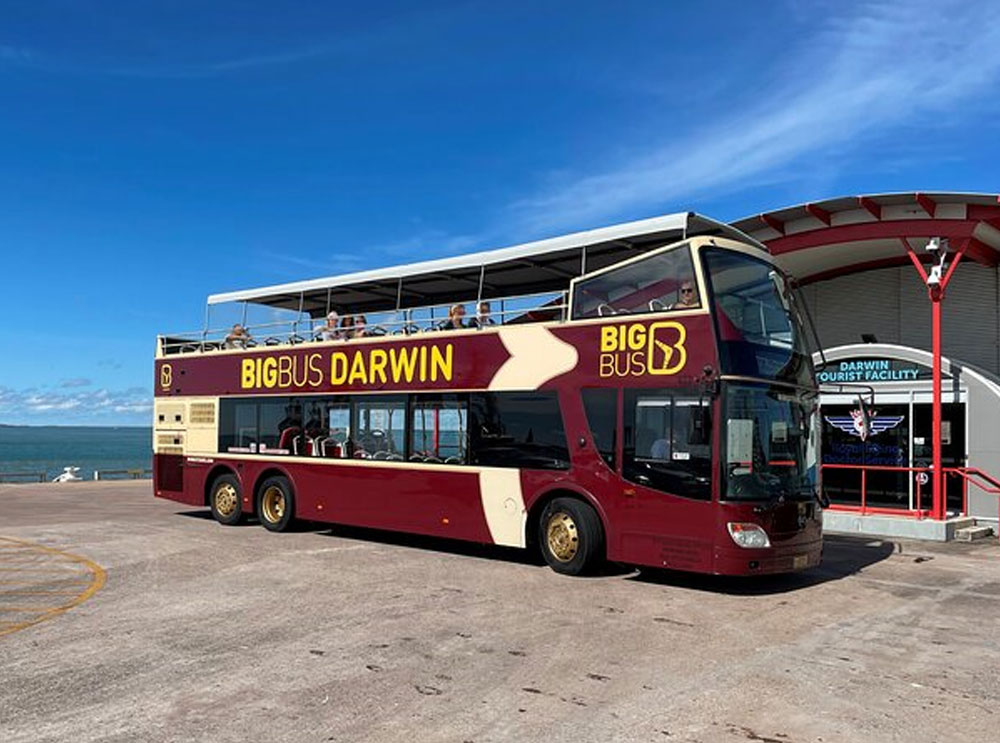 Big Bus Tours hop on hop off bus in Darwin