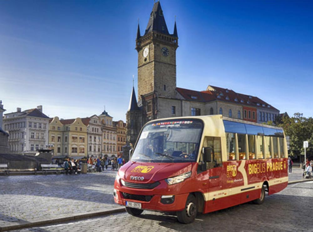 Single decker Big Bus in Prague