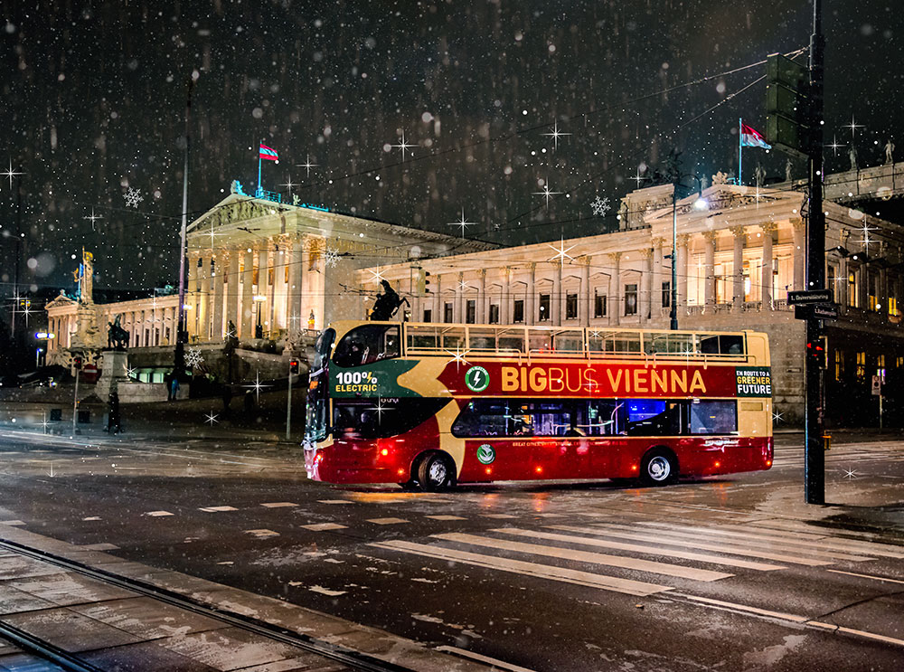 Big Bus Weihnachtsbeleuchtung Tour in Wien