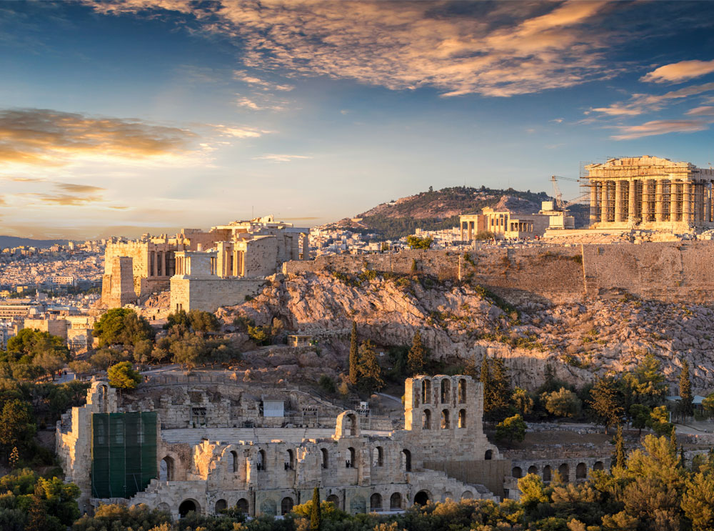 Panoramic view of Athens