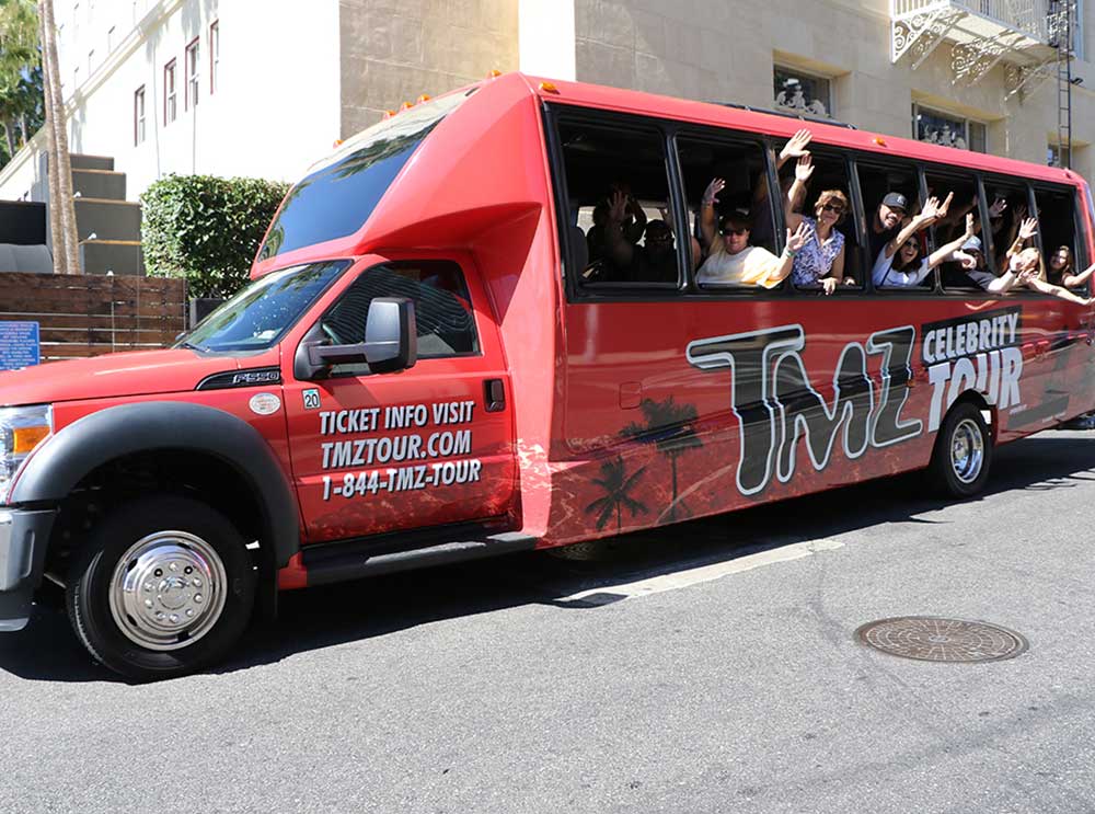 TMZ celebrity tour bus