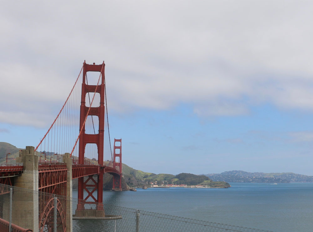 Blick auf die Golden Gate Bridge in San Francisco