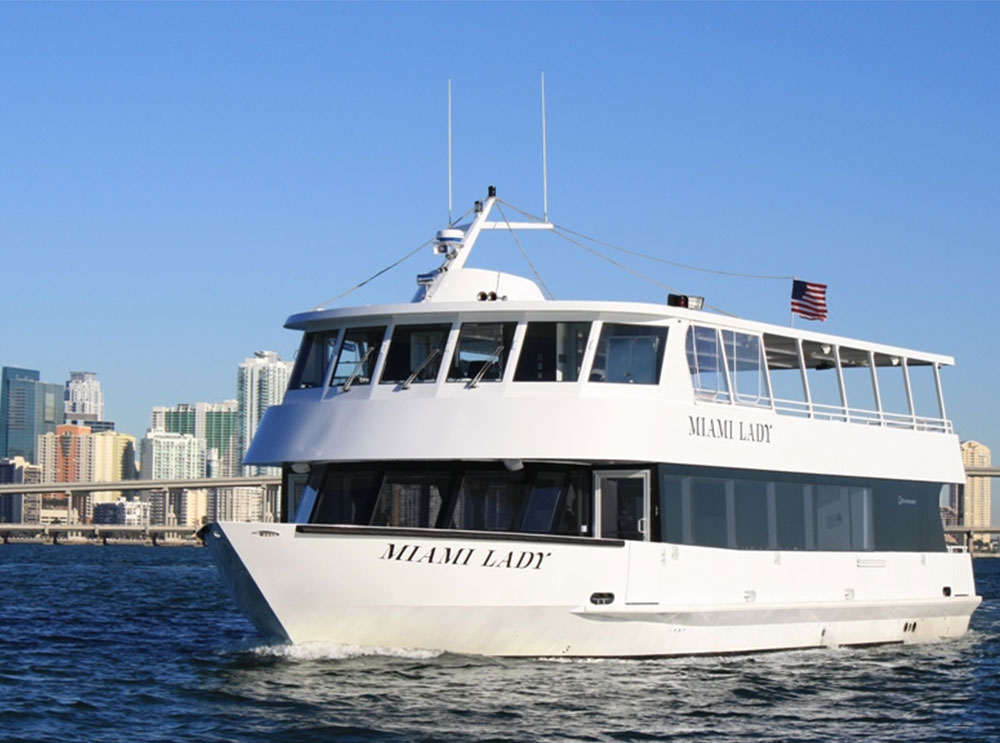 Miami Lady cruise boat in the water