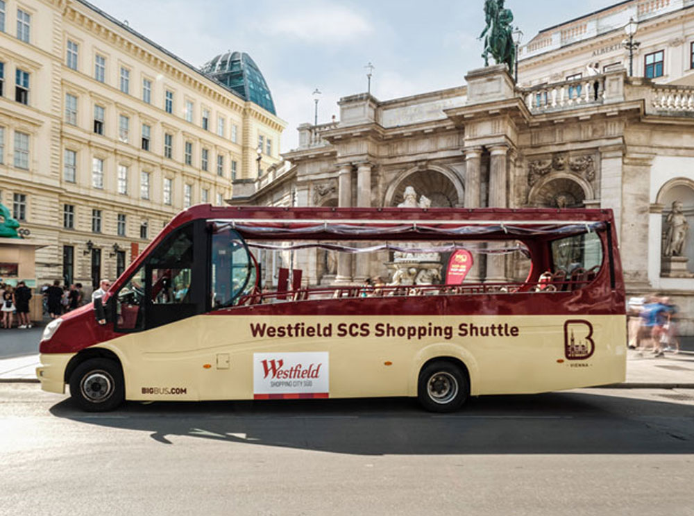 Big Bus Tours Westfield Shopping Centre shuttle