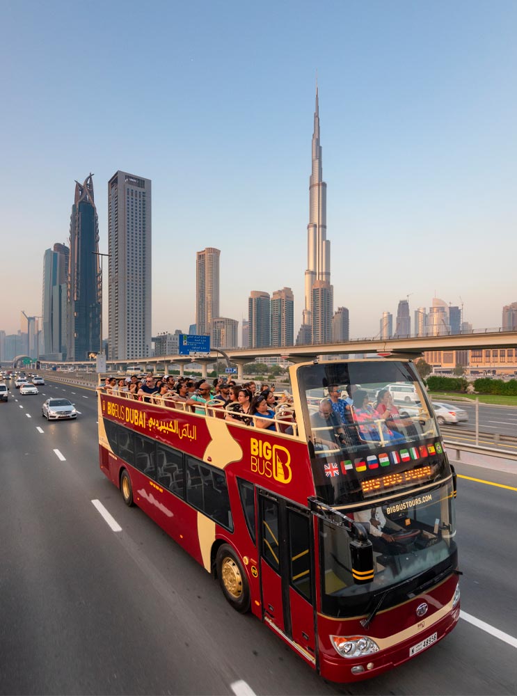 Big Bus Tours Dubai on Sheikh Zayed Highway