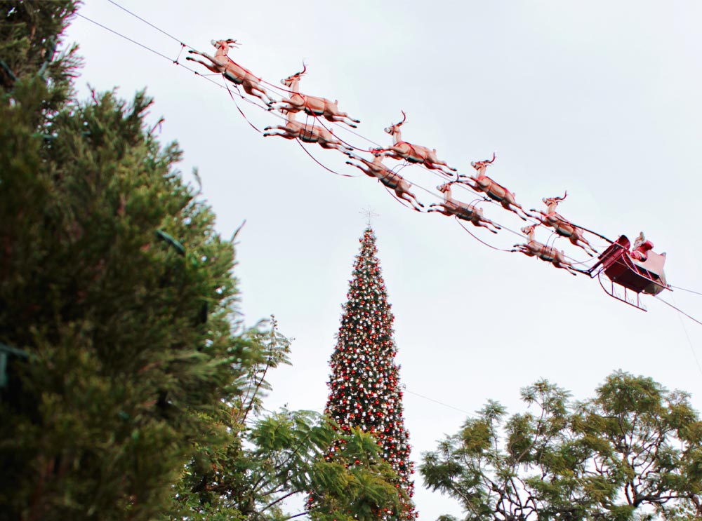 Decoraciones navideñas en Los Ángeles