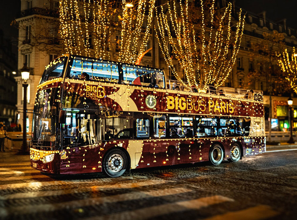 Visite des illuminations de Noël à Paris avec The Big Bus Tours