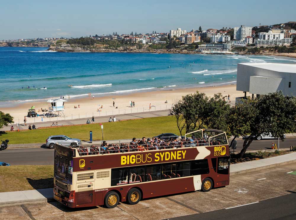 Big Bus Tour at Bondi Beach in Sydney