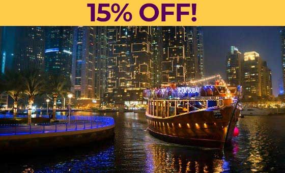 Dubai Marina Luxury Dhow Dinner Cruise image