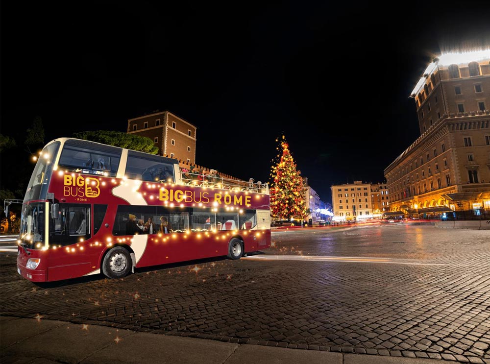 Recorrido nocturno de Navidad en Roma con Big Bus