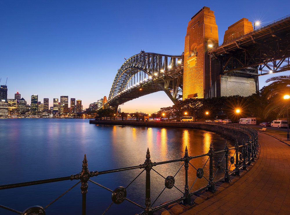 Sydney Harbour Bridge at night