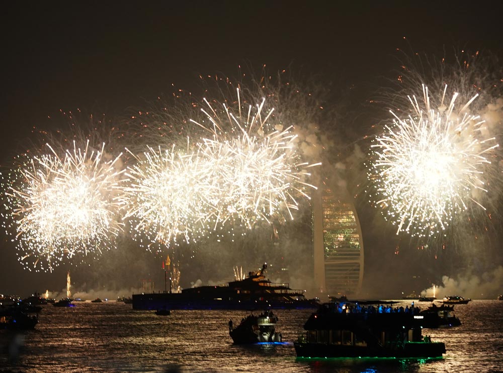 Fireworks by the Burj Khalifa