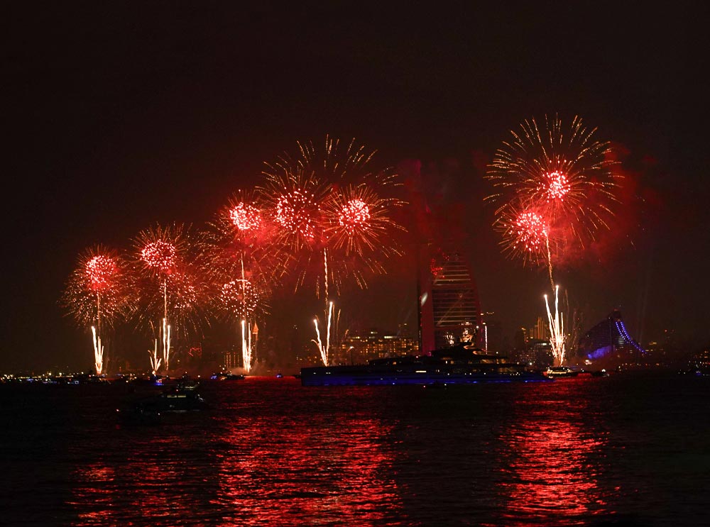 Fireworks by the Burj Khalifa