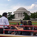 Big Bus Tours Washington DC People looking at monument