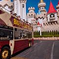 Big Bus Tours Las Vegas outside Excalibur Resort