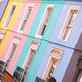 View of Portobello Road of London