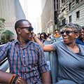Family on board with Big Bus Tours New York