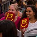 Smiling women on board with Big Bus Tours Las Vegas