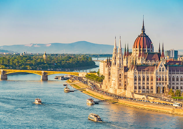 Blick auf Budapest von Big Bus Tours