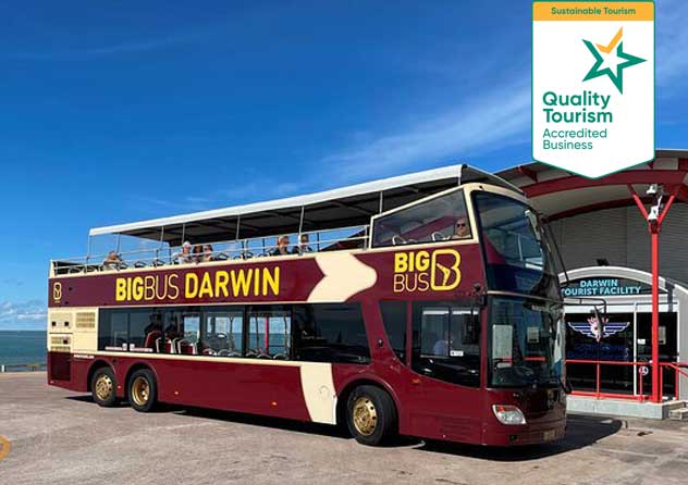 Big Bus Tours Darwin outside the Tourist Facility