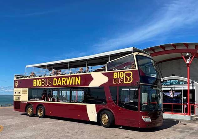 Big Bus Tours Darwin outside the Tourist Facility