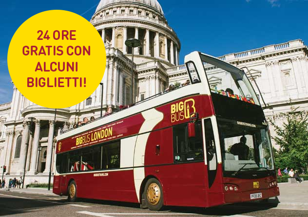 Big Bus Tours London passa davanti alla Cattedrale di St. Paul a Londra