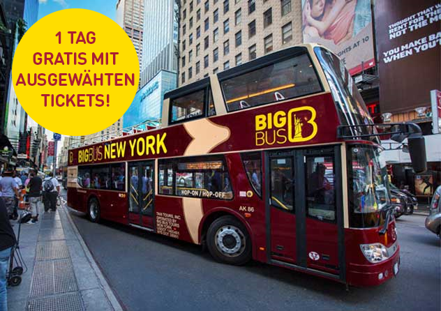 Big Bus Tours am Times Square, New York