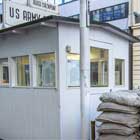 View of Checkpoint Charlie in Berlin