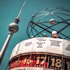 Aufnahme der Weltzeituhr in Berlin