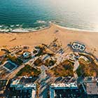 Vista aérea de Venice Beach, en Los Ángeles