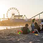 Vista del Muelle de Santa Mónica de Los Ángeles