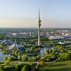 Blick auf den Olympiapark in München