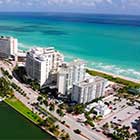 Luftaufnahme vom South Beach in Miami