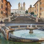 Vista di Piazza di Spagna con Big Bus Tours Rome