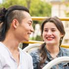 Couple on board with Big Bus Tours