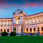 Vista del Palacio de Hofburg en Viena