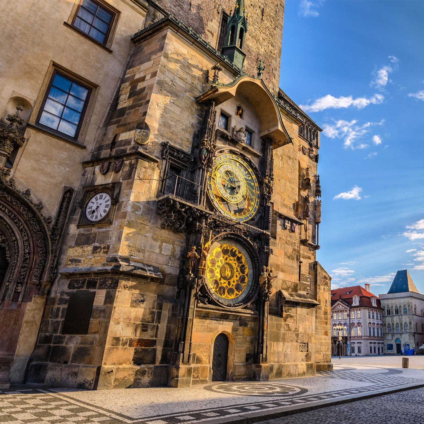 Prague old town square Astronomical Clock Tower
