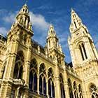 Vista del Rathaus de Viena