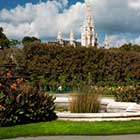 Vista de la fuente Volksgarten en Viena