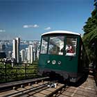 View of Peak Tram in Hong Kong