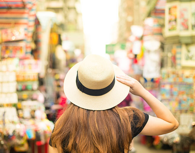 Lady in a market, Hong Kong