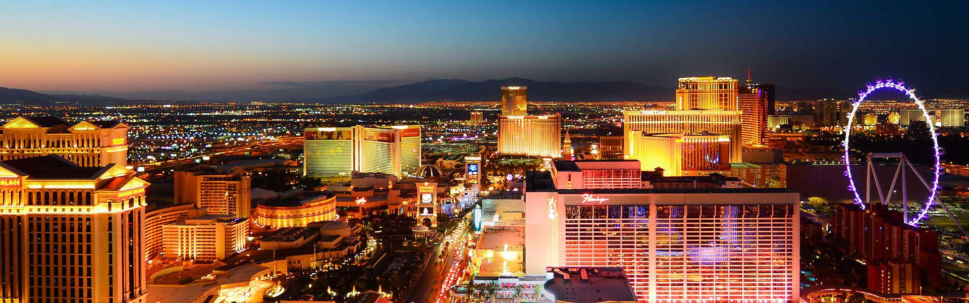View of Las Vegas skyline at Night