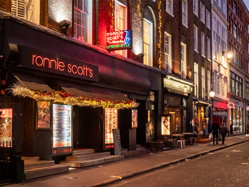 Ronnie Scott's Jazz Club in Soho, London