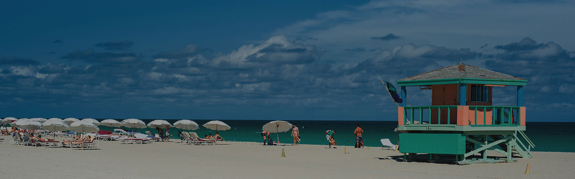 Cabaña de playa en una playa de Miami