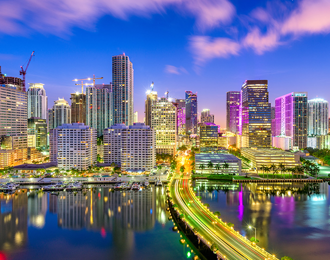 Miami at night