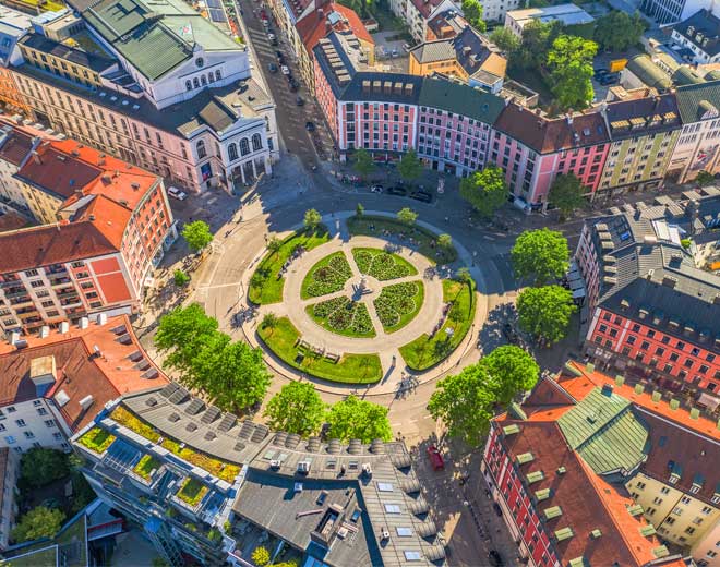 a roundabout in Munich