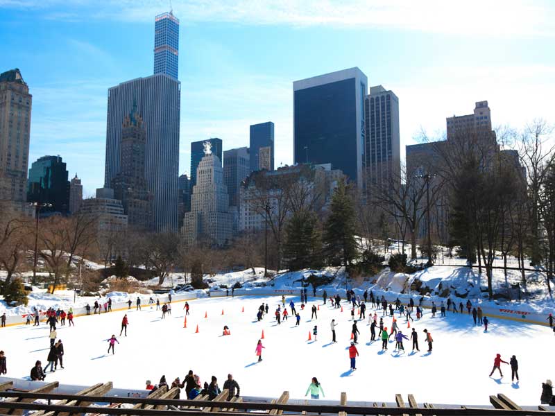Ice Skating in Central Park, New York