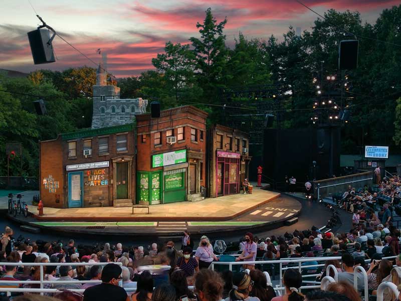 Shakespeare In The Park at the Delacorte Theater in Central Park in New York