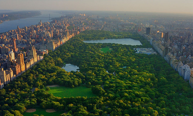 Ariel view of Central Park in New York Ariel view of Central Park in New York